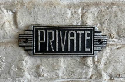 Art Deco Private sign